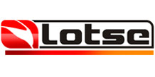 Logomarca Lotse. Cores vermelho e preto.